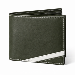 Men’s Olive Green Leather Stand Collar Jacket Outfit Set – Jacket, Wallet, Belt & Keychain