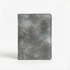 Men’s Grey Genuine Suede Zip-Front Jacket Outfit Set – Jacket, Wallet, Belt & Keychain