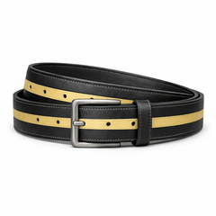 Men’s Black & Sand Gold Leather Stand Collar Jacket Outfit Set – Jacket, Wallet, Belt & Keychain