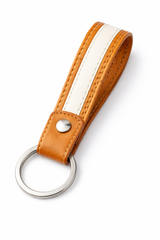 Men’s Tan & Cream Varsity Leather Jacket Outfit Set – Jacket, Wallet, Belt & Keychain