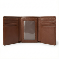 Men’s Brown Genuine Leather Jacket Outfit Set – Jacket, Wallet, Belt & Keychain