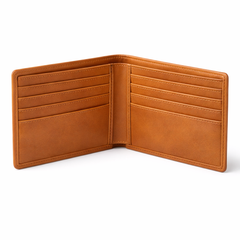 Men’s Tan & Cream Varsity Leather Jacket Outfit Set – Jacket, Wallet, Belt & Keychain