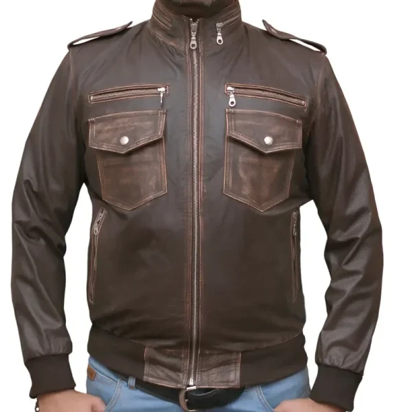 Brooklyn Nine-Nine Brown Biker Jacket | Jake Peralta Inspired Leather Coat - Photo 1