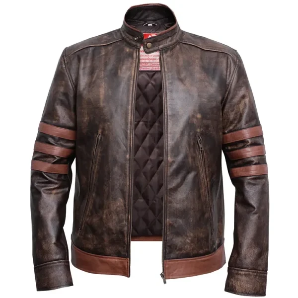 X-Men Origins Wolverine Jacket | Hugh Jackman Brown Leather Coat - Photo 5