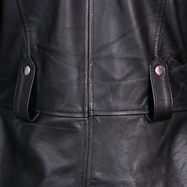 The Umbrella Academy Allison Peplum Black Jacket | Real Leather | Emmy Raver-Lampman Style - Photo 3