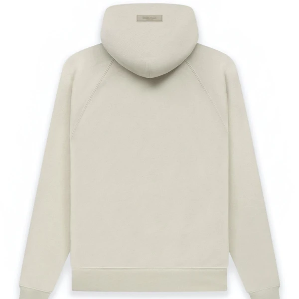 Fear of God 1977 Essentials Hoodie | Oversized Pullover White | Rib-Knit Cuffs | Shop Now - Photo 2