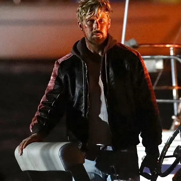 Miami Vice Stunt Team Ryan Gosling Black Leather Jacket | The Fall Guy Colt Seavers Replica | Genuine Leather | Shop Now - Photo 7