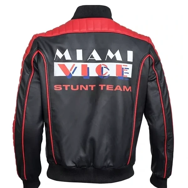 Miami Vice Stunt Team Ryan Gosling Black Leather Jacket | The Fall Guy Colt Seavers Replica | Genuine Leather | Shop Now - Photo 5