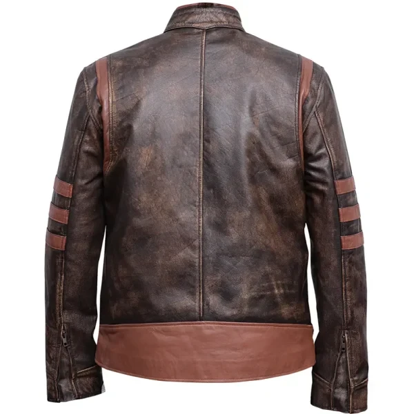 X-Men Origins Wolverine Jacket | Hugh Jackman Brown Leather Coat - Photo 6