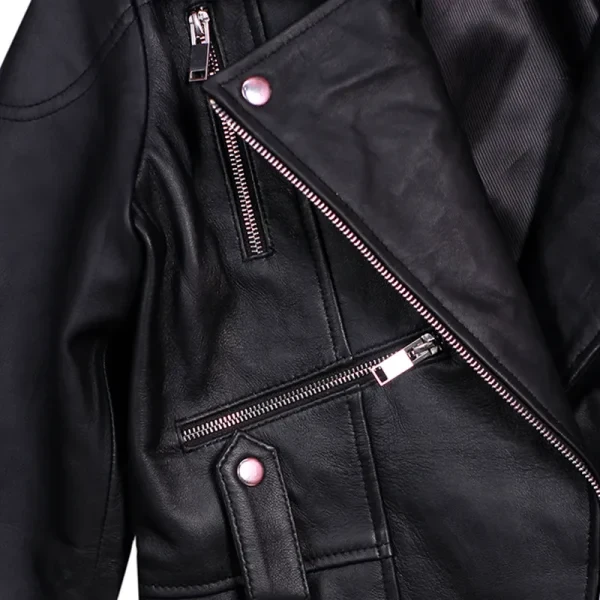 The Umbrella Academy Allison Peplum Black Jacket | Real Leather | Emmy Raver-Lampman Style - Photo 2