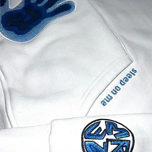 Emrzzz Thermal White Pullover Hoodie | Winter-Ready Fleece | Rib-Knit Cuffs | Shop Now - Photo 3