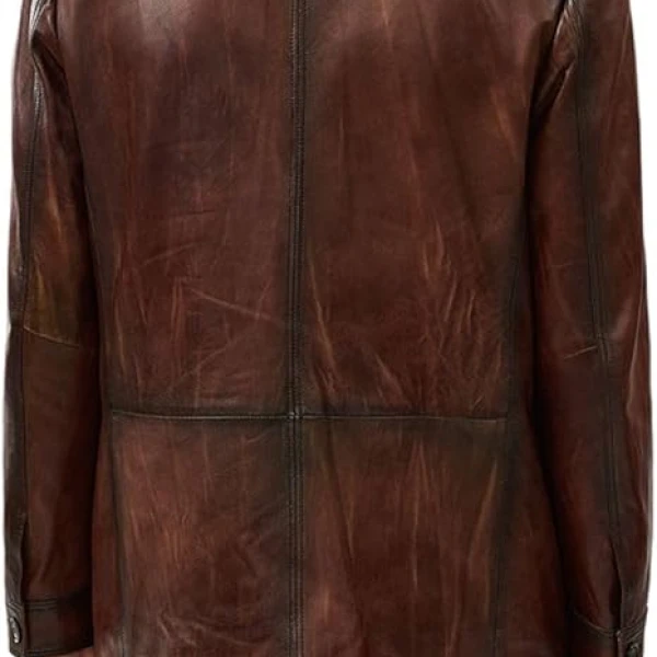 Men’s Vintage Brown Leather Blazer | Soft Italian Lambskin Sport Coat - Photo 3