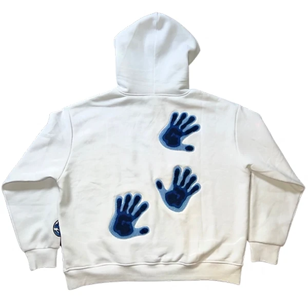 Emrzzz Thermal White Pullover Hoodie | Winter-Ready Fleece | Rib-Knit Cuffs | Shop Now - Photo 4