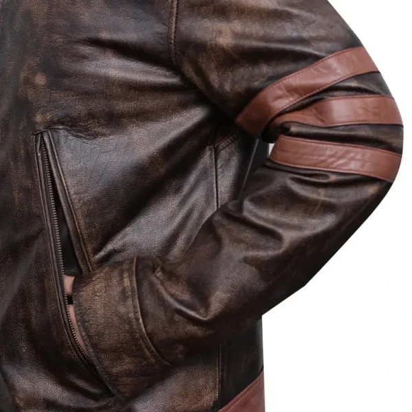 X-Men Origins Wolverine Jacket | Hugh Jackman Brown Leather Coat - Photo 1