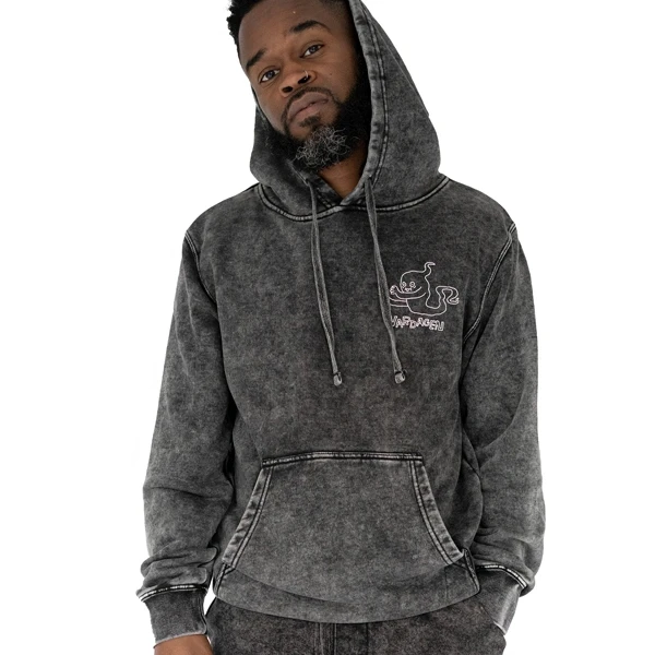 Vardagen Cozy Ghost Grey Hoodie | Denim Pullover | USA Streetwear - Photo 4