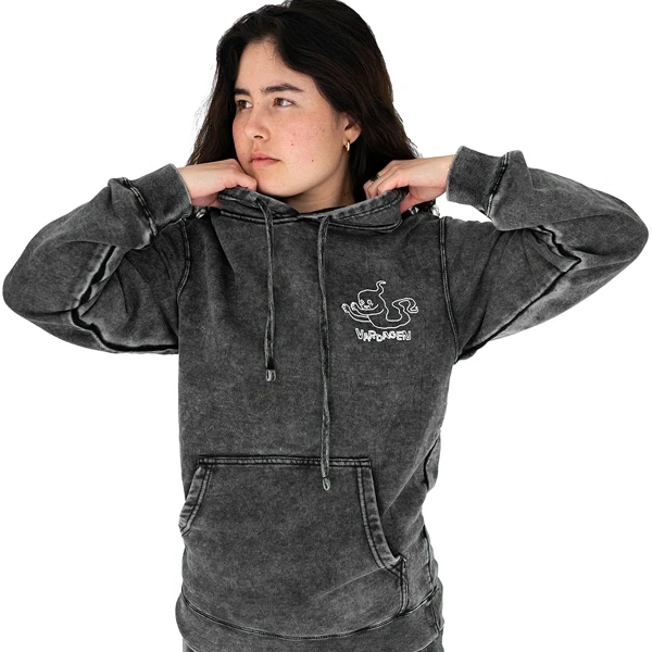 Vardagen Cozy Ghost Grey Hoodie | Denim Pullover | USA Streetwear - Photo 3