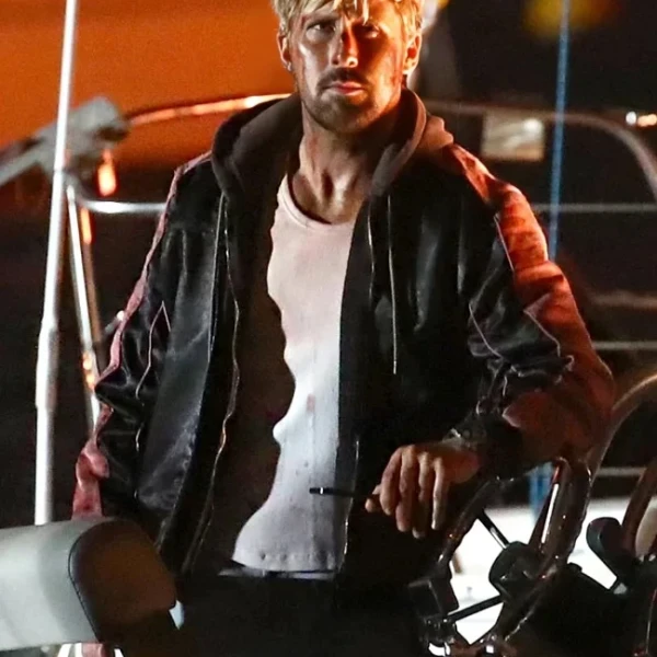 Miami Vice Stunt Team Ryan Gosling Black Leather Jacket | The Fall Guy Colt Seavers Replica | Genuine Leather | Shop Now - Photo 2