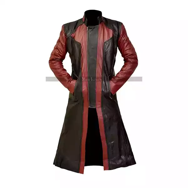 Avengers Hawkeye Clint Barton Leather Coat | Age of Ultron Cosplay Coat, Real/Faux Leather, Dual-Color Design - Photo 1