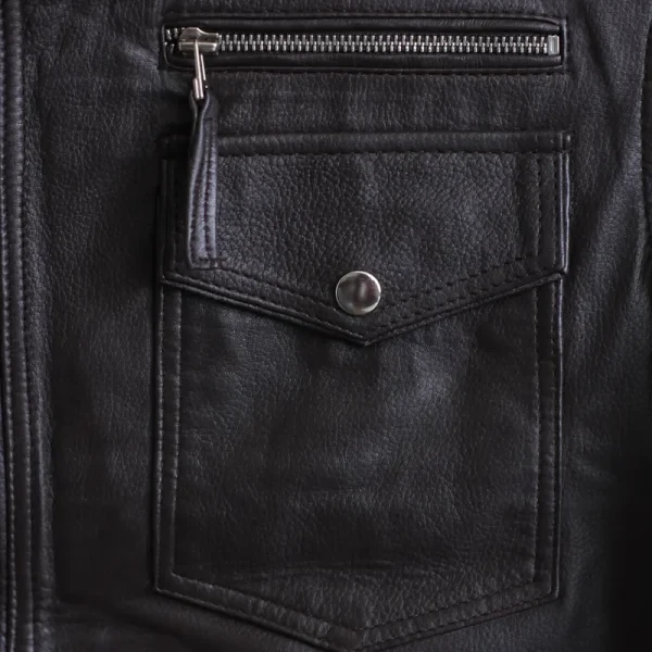Brooklyn Nine-Nine Black Biker Jacket | Jake Peralta Inspired Leather Coat - Photo 1