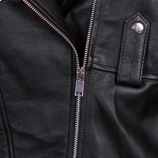 The Umbrella Academy Allison Peplum Black Jacket | Real Leather | Emmy Raver-Lampman Style - Photo 1