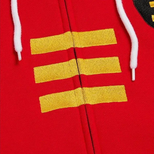 Eminem Rap Boy Zip Hoodie | Slim Shady Tribute – Red, Green & Black Fleece Streetwear - Photo 1