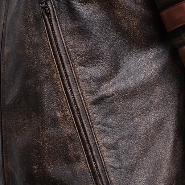X-Men Origins Wolverine Jacket | Hugh Jackman Brown Leather Coat - Photo 7
